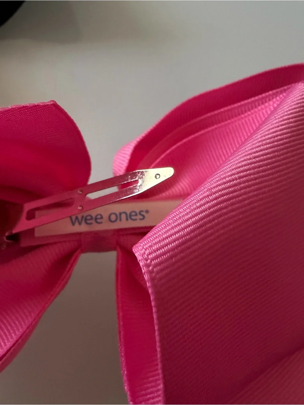 Wee Ones Ribbon Hair Bows - Pink, Hot Pink & Black 3pcs